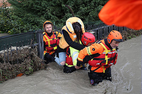 Lentigione di Brescello - alluvione  dicembre 2017