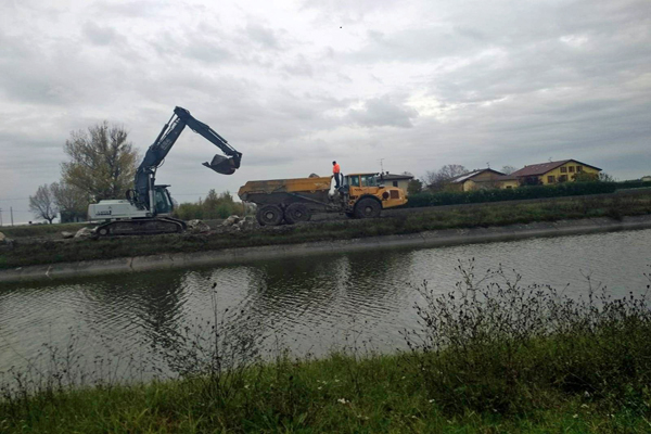 Maltempo, lavori sul Lavino, fiume, esondazione, novembre 2019