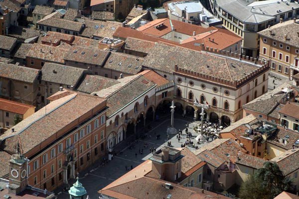 Ravenna, centro storico, veduta aerea