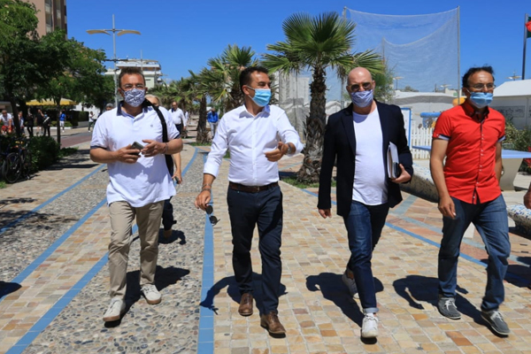 Bonaccini con sindaco Piccioni a Misano Adriatico per rilancio turistico (20 giugno)