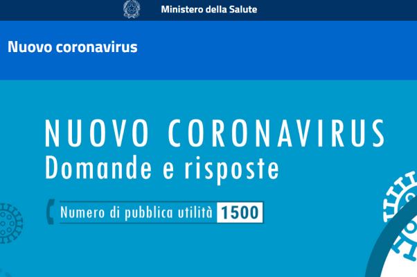 Coronavirus, ministero salute