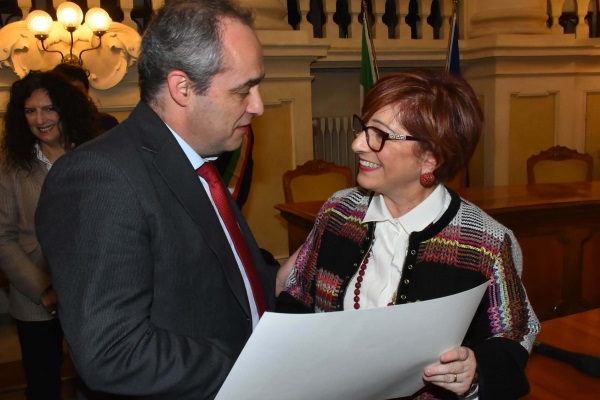 Manghi prefetto De Miro per cittadinanza onoraria Comune Reggio 2 febbraio 2019