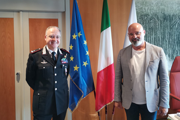 Incontro tra generale Angrisani e il presidente Bonaccini (luglio 2020)