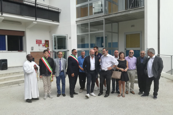 Bonaccini inaugura scuole Polinago (Mo) settembre 2018