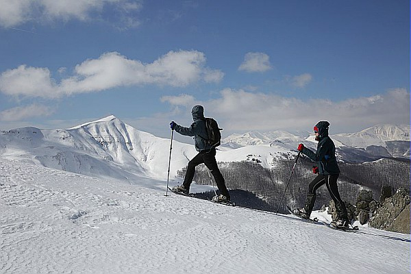 Sciatori, montagna, Appennino, neve, sci, sport