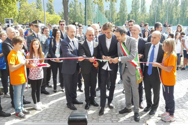 Il presidente Bonaccini inaugura piscine Carpi - 2