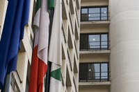 Sede Regione, bandiere italiana, europea