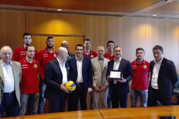 Ravenna Volley, premiazione Bonaccini
