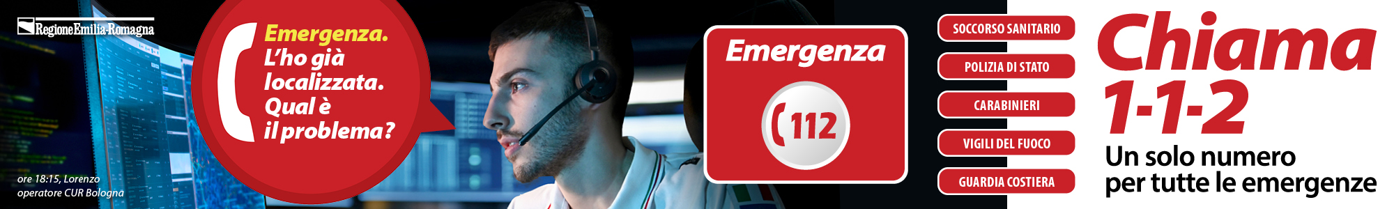 Chiama 1-1-2: un solo numero per tutte le emergenze (soccorso sanitario, polizia, carabinieri, vigili del fuoco, guardia costiera)