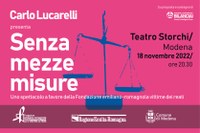 Teaser spettacolo Senza mezze misure con Carlo Lucarelli