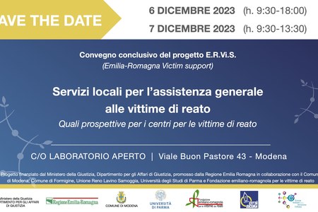 Convegno finale progetto Ervis Emilia-Romagna Victim Support