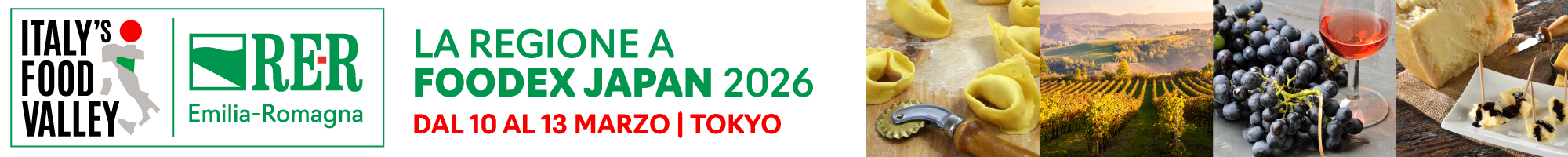 Italy's food valley. La Regione a Foodex Japan 2026 dal 10 al 13 marzo | Tokyo