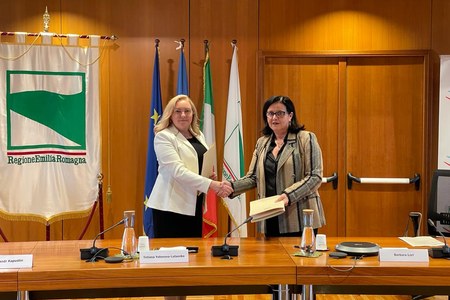 Accordo Emilia-Romagna Kharkiv, la firma con la presidente Tetiana Yehorova-Lutsenko