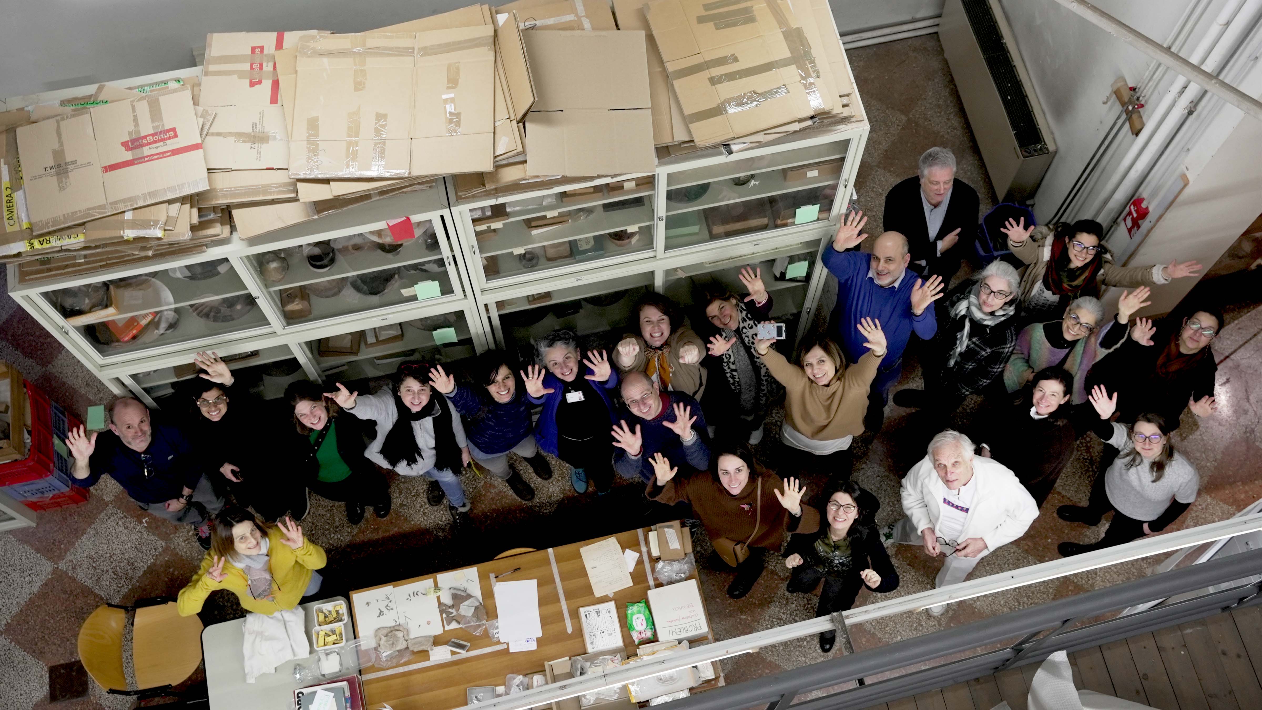 Foto di un deposito museale