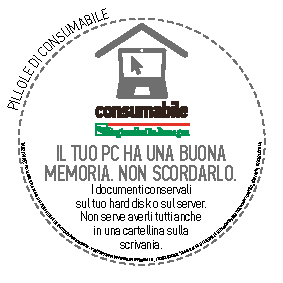 Il tuo PC ha una buona memoria. Non scordarlo.
I documenti conservali 
sul tuo hard disk o sul server. 
Non serve averli tutti anche 
in una cartellina sulla scrivania.
